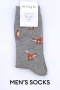 MENS Syd Fox Bamboo Organic Cotton Socks in Grey Marle