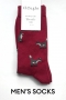 MENS Syd Fox Bamboo Organic Cotton Socks in Pillarbox Red