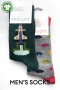 MENS Onyx Rocket 2 GOTS Organic Cotton Socks in Green & Grey