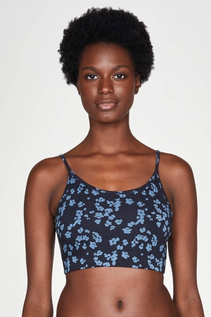 Junetta Bamboo Organic Cotton Bralet in Navy