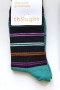 Lauryn Stripe Bamboo Organic Cotton Socks in Black
