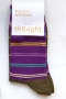 Lauryn Stripe Bamboo Organic Cotton Socks in Deep Purple