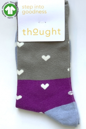 Nova Heart GOTS Organic Cotton Socks in Olive Green