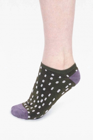 Serena Bamboo Organic Cotton Socks in Moss Green