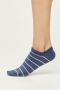 Classic Bamboo Organic Cotton Ankle Socks in Blueberry