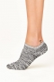 Space Dye Paper Organic Cotton Ankle Socks in Dark Grey