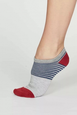 Agnes Bamboo Organic Cotton Ankle Socks in Grey Marle