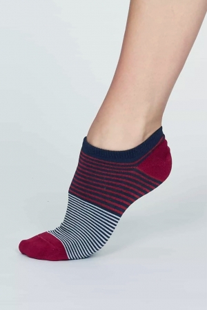 Agnes Bamboo Organic Cotton Ankle Socks in Indigo
