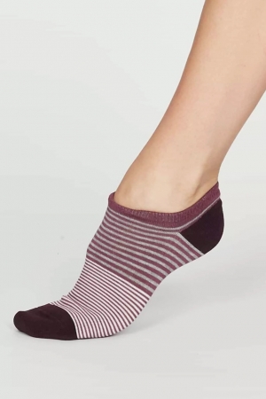 Agnes Bamboo Organic Cotton Ankle Socks in Mauve