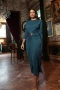 Relic Gold Buckle Draped Dress in Teal