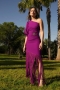 Mafe Asymmetrical Gold Detail Fringe Dress