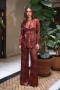 Set Ochre Jacket & Trousers in Terracotta