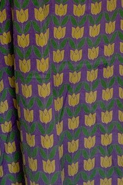 Selma Tulip Print Corduroy Dress in Olive Purple
