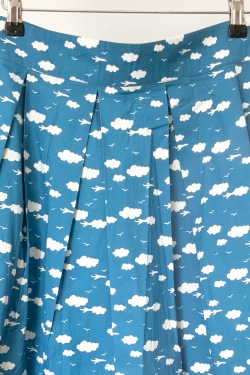 Anita Cloud Print Cotton Skirt