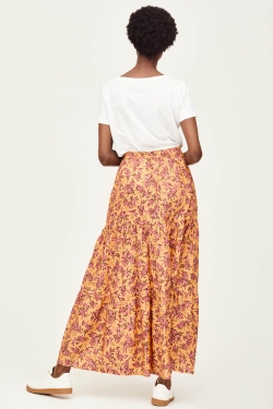 Marlett Organic Cotton Poplin Tiered Skirt