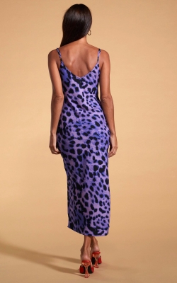 Sienna Midaxi Dress in Lilac Leopard