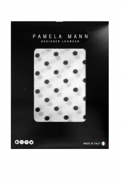 Polka Dots A Printed Tights white/black