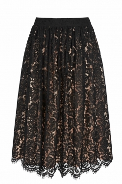 Lace Midi skirt black