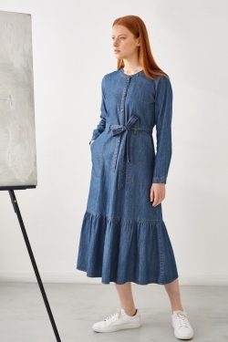 Abigail GOTS Organic Cotton Chambray Dress