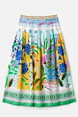 Brick Lane Tencel™ Pleated Midi Skirt