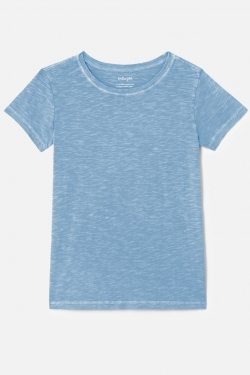 GOTS Organic Cotton Vegetable Dyed T-Shirt in Light Blue