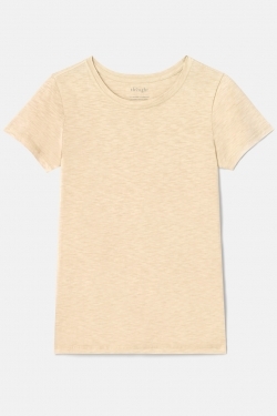 GOTS Organic Cotton Vegetable Dyed T-Shirt in Light Yellow