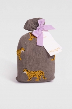 Zuri Bamboo Leopard Socks in Gift Bag