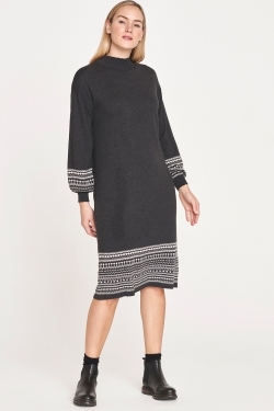 Aislinn Organic Cotton and Wool Blend Fairisle Knitted Dress