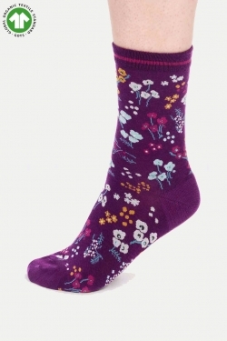 Laney GOTS Organic Cotton Socks in Deep Purple